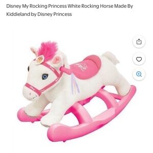 Disney Princess My Riding/Rocking Pony Pink/White 21” Long Musical Sounds Horse